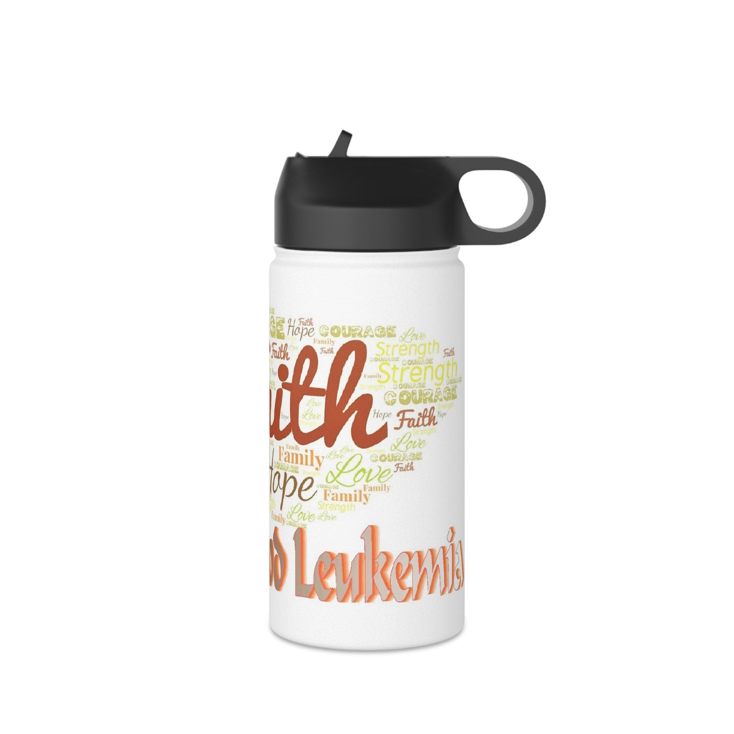Childhood Luekemia - Stainless Steel Water Bottle, Standard Lid