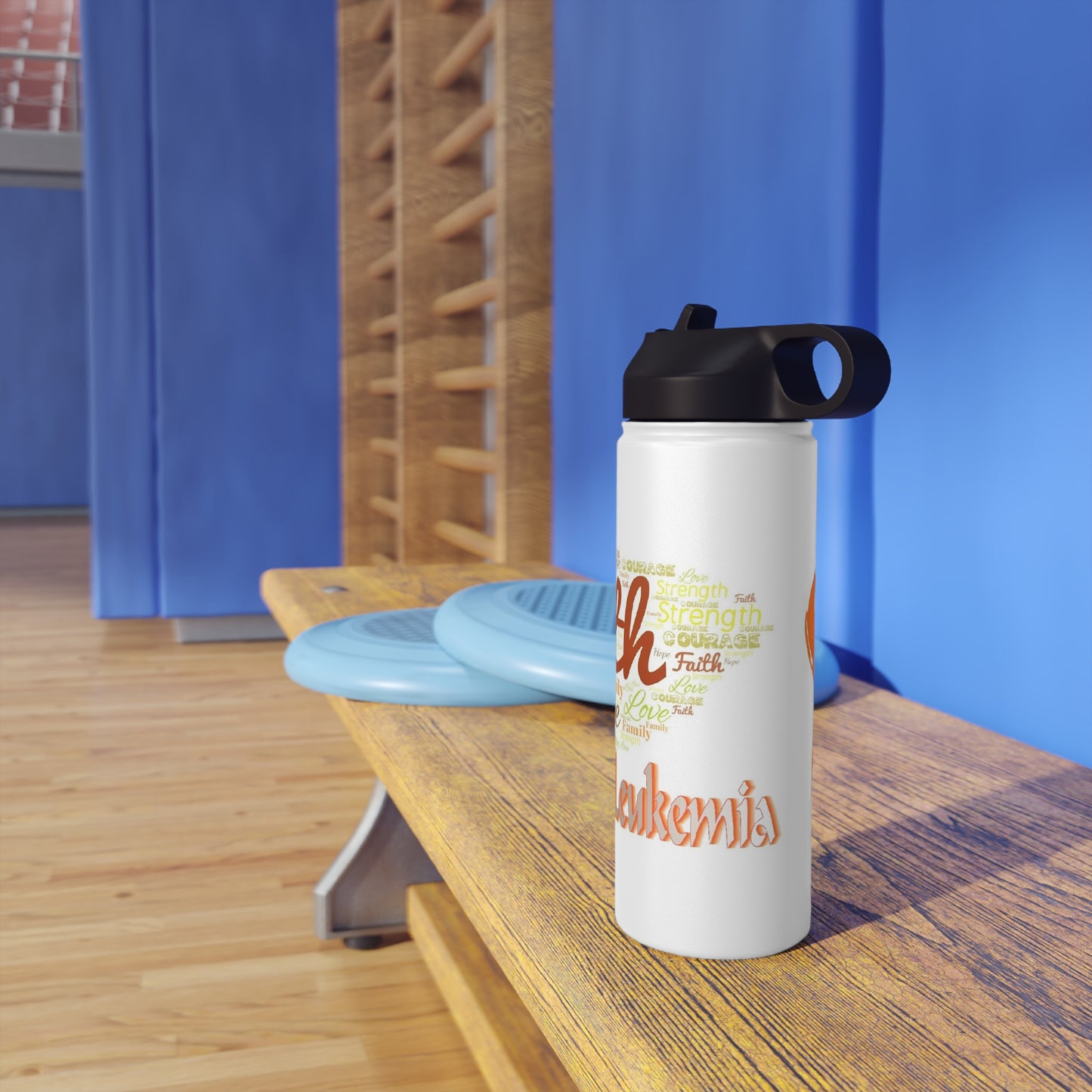 Childhood Luekemia - Stainless Steel Water Bottle, Standard Lid