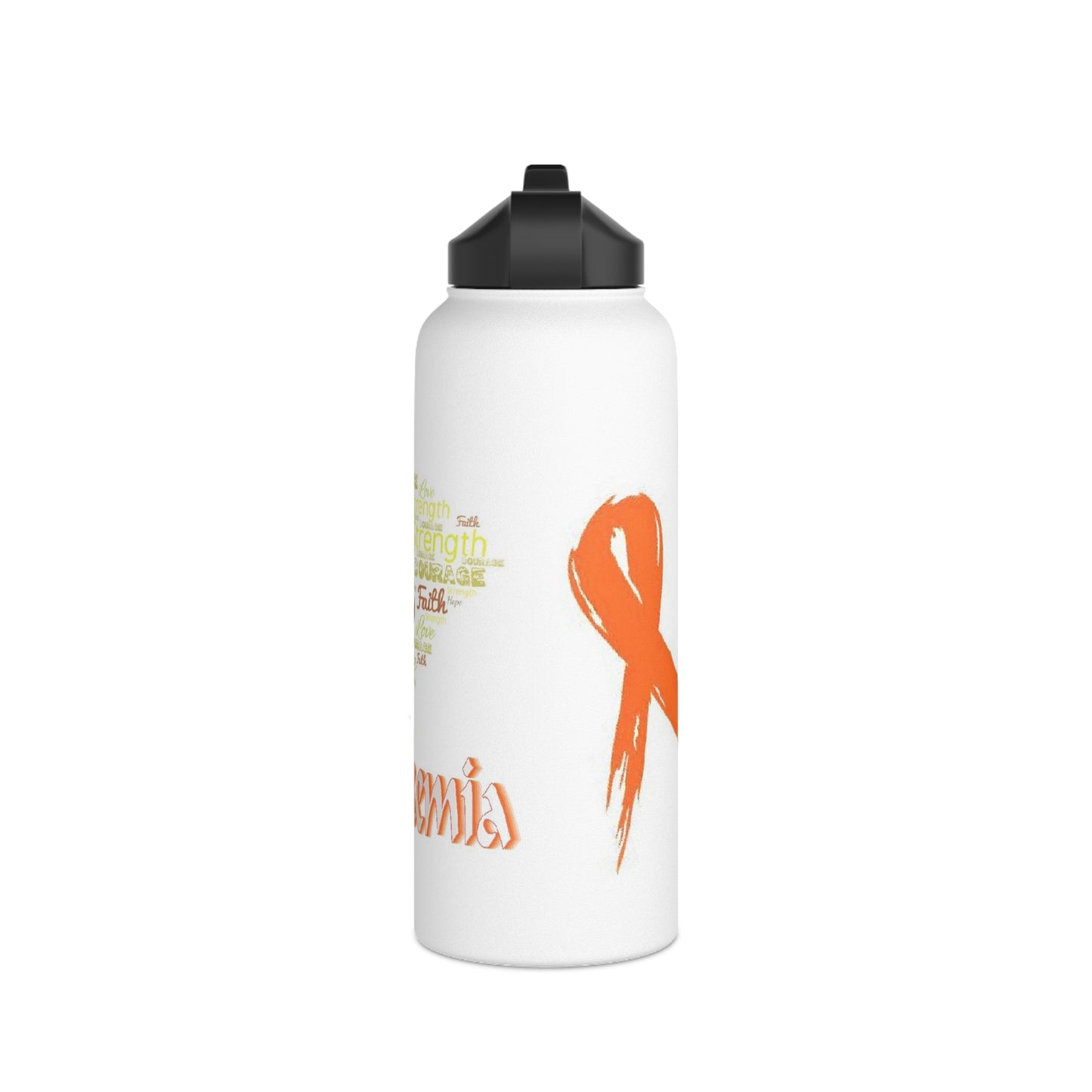 Childhood Luekemia - Stainless Steel Water Bottle, Standard Lid