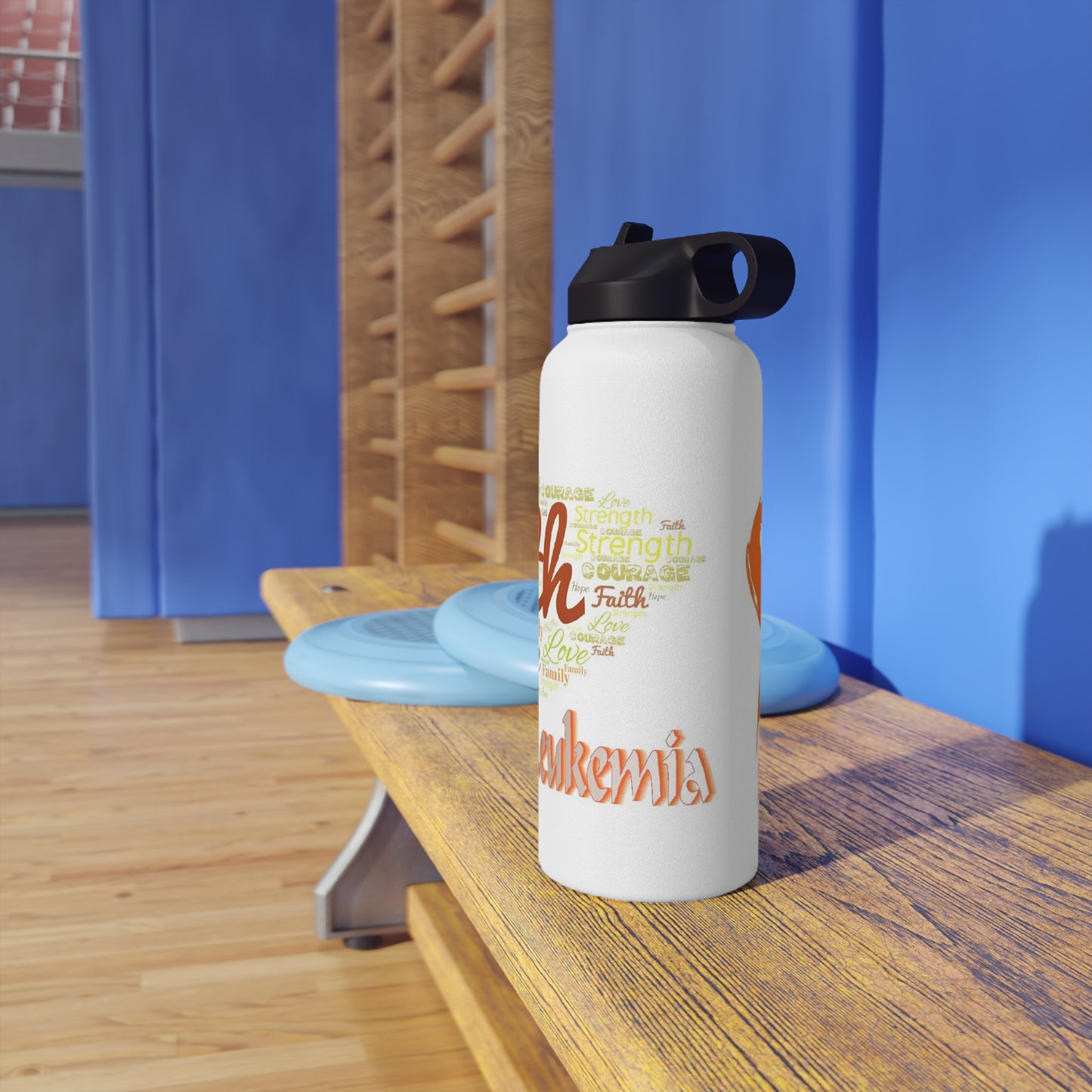Childhood Luekemia - Stainless Steel Water Bottle, Standard Lid
