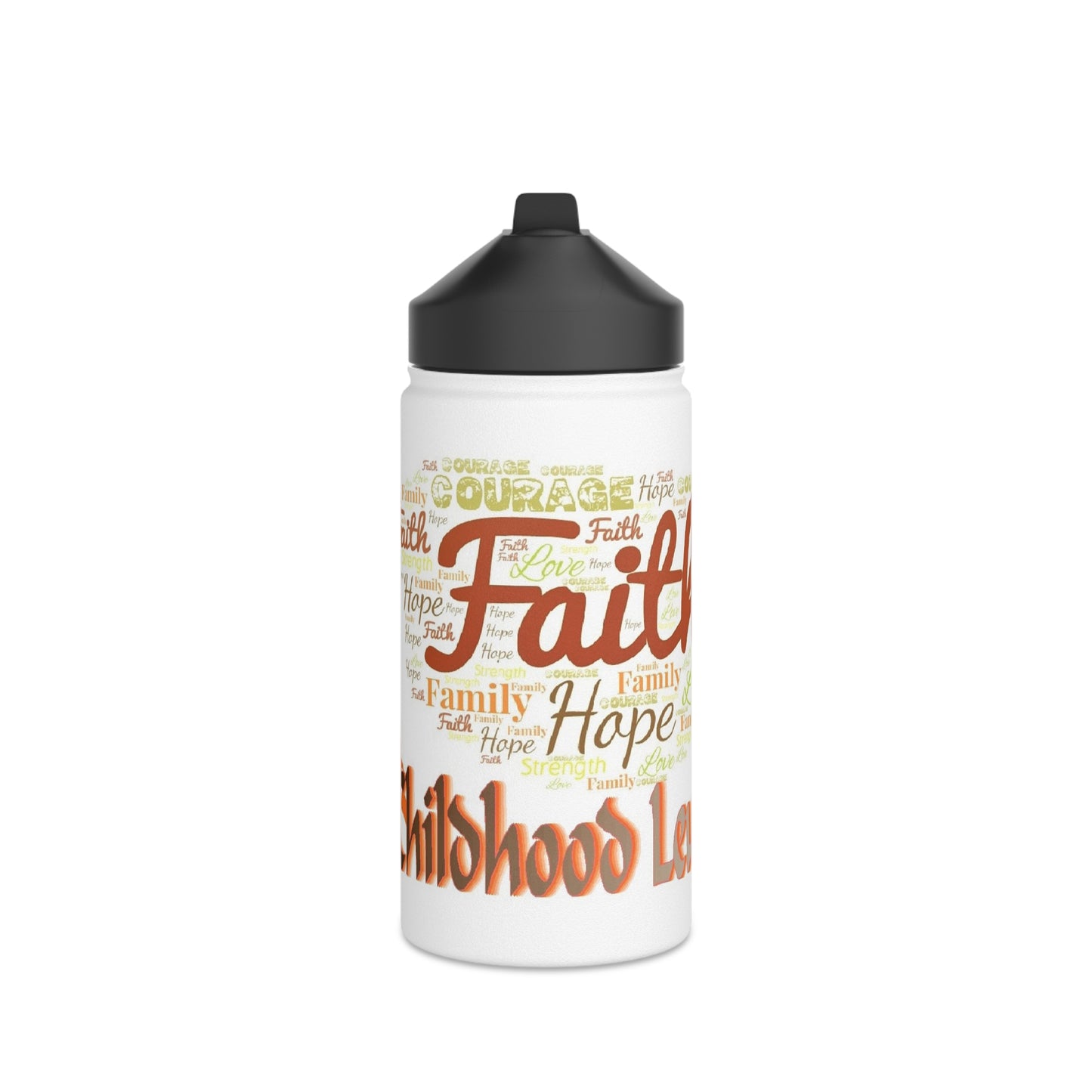 Childhood Luekemia - Stainless Steel Water Bottle, Standard Lid