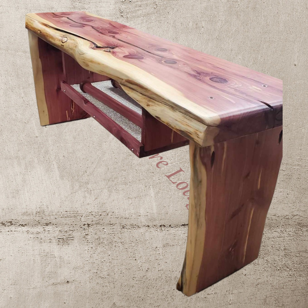 Cedar Bench with Amputee Liner Stands