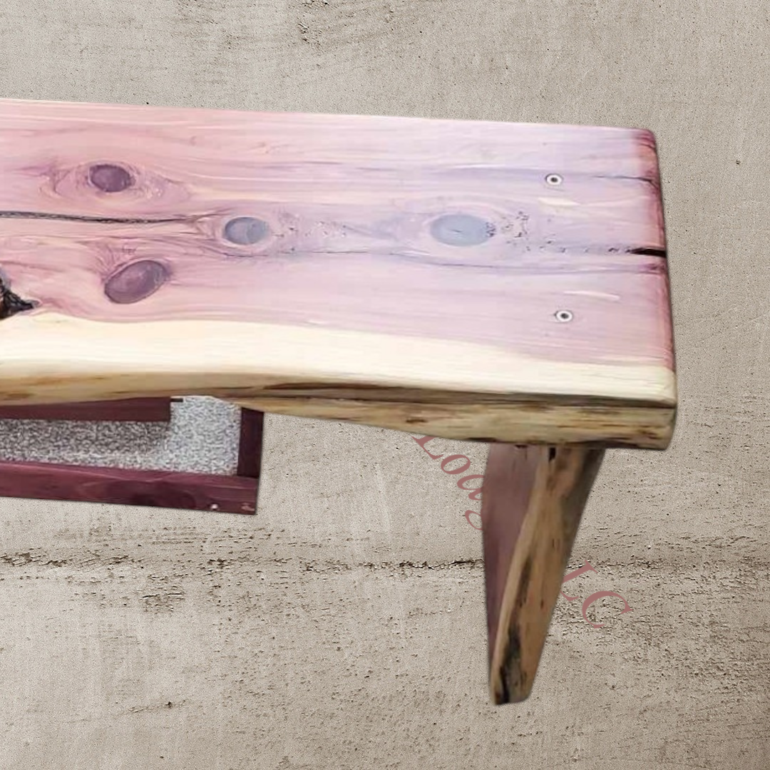 Cedar Bench with Amputee Liner Stands
