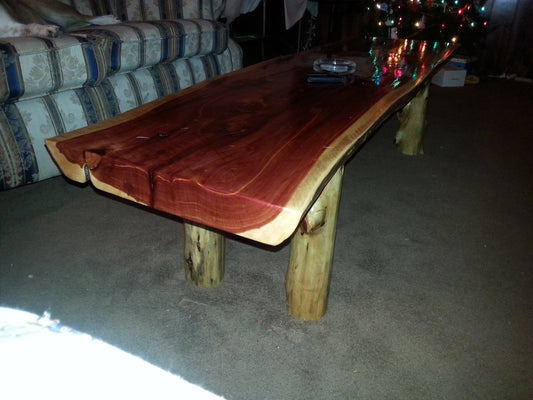 6 foot Live Edge Cedar Coffee Table