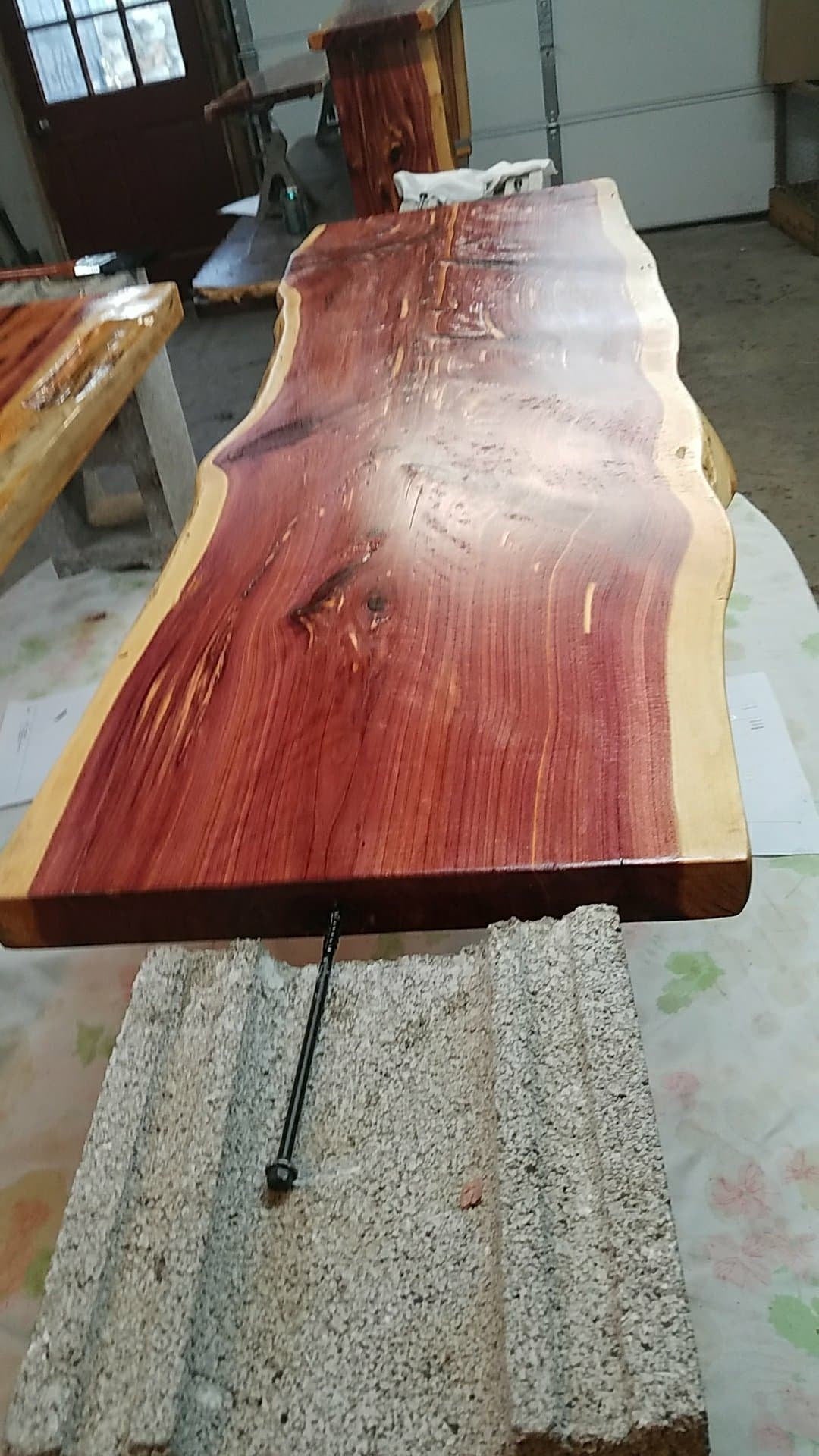 5 Ft Live Edge Cedar Slab
