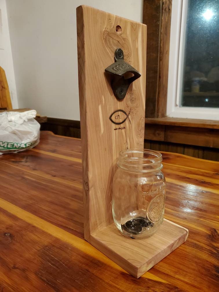 Rustic Aromatic Cedar Bottle Opener