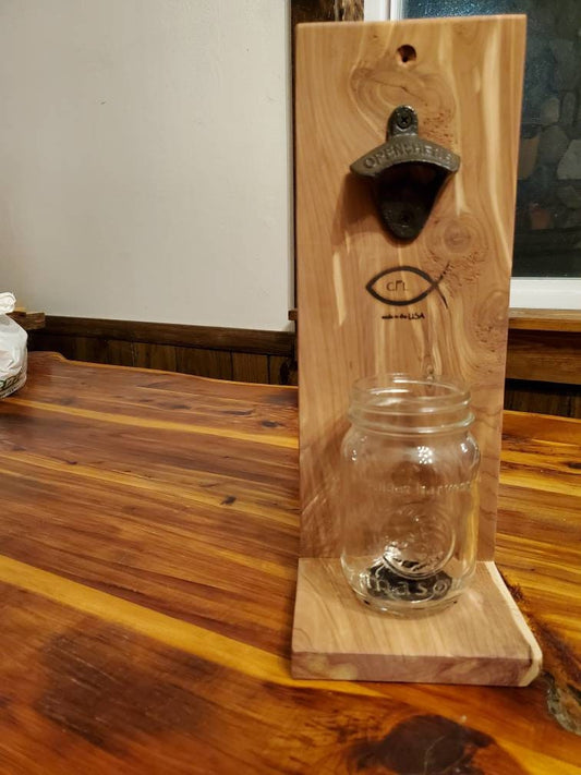 Rustic Aromatic Cedar Bottle Opener