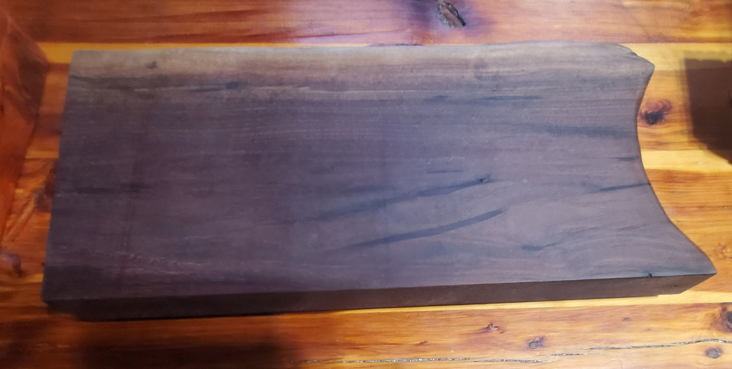 Footed & Curved End Black Walnut Cutting Board / Serving Tray / Charcuterie Board