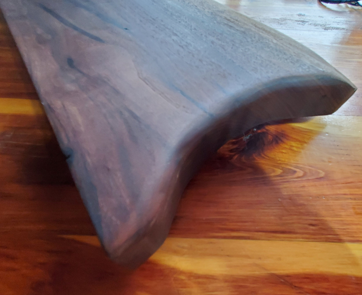 Footed & Curved End Black Walnut Cutting Board / Serving Tray / Charcuterie Board
