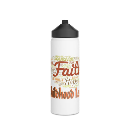 Childhood Luekemia - Stainless Steel Water Bottle, Standard Lid