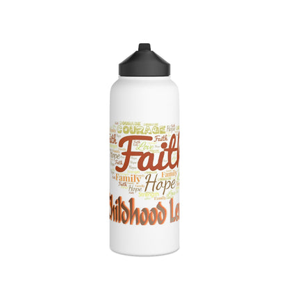 Childhood Luekemia - Stainless Steel Water Bottle, Standard Lid