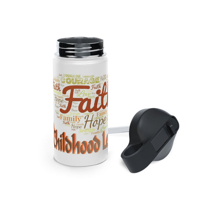 Childhood Luekemia - Stainless Steel Water Bottle, Standard Lid