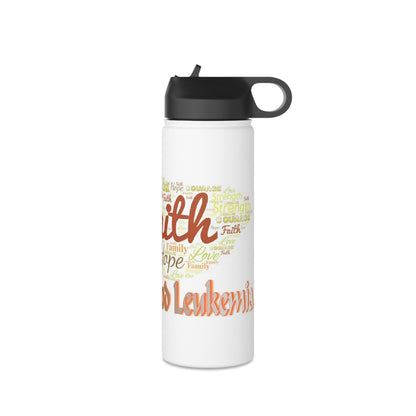 Childhood Luekemia - Stainless Steel Water Bottle, Standard Lid