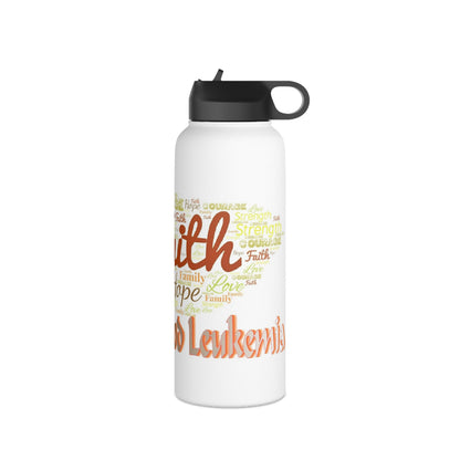 Childhood Luekemia - Stainless Steel Water Bottle, Standard Lid
