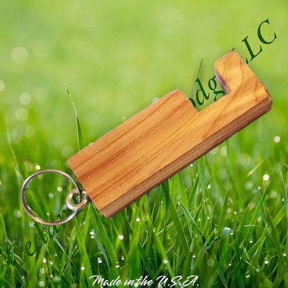 Cedar Keychain / Phone Stand