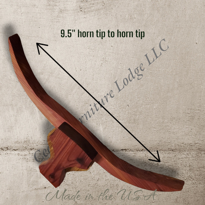 Small Wooden Steer Wall Decor