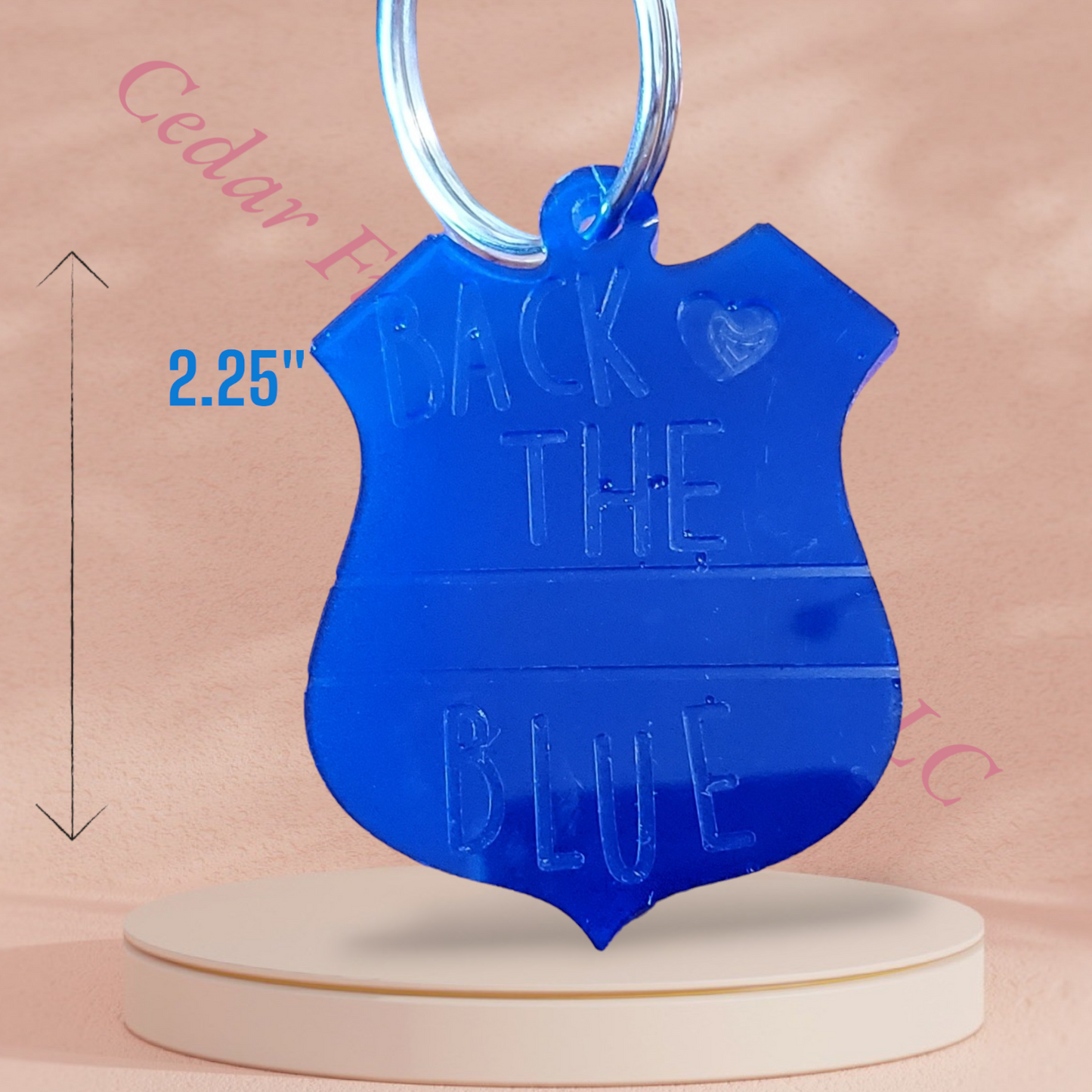 Back the Blue Keychain