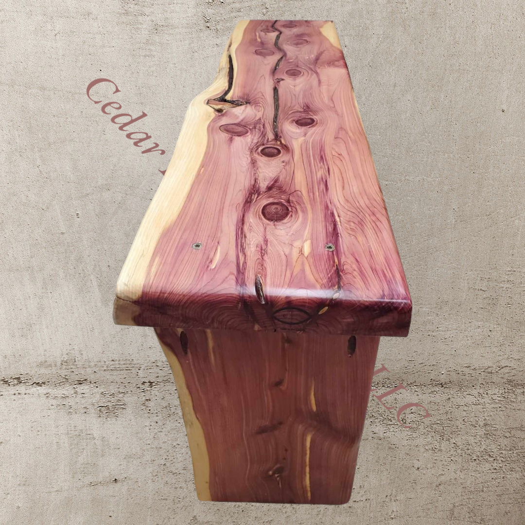 Cedar Bench with Amputee Liner Stands
