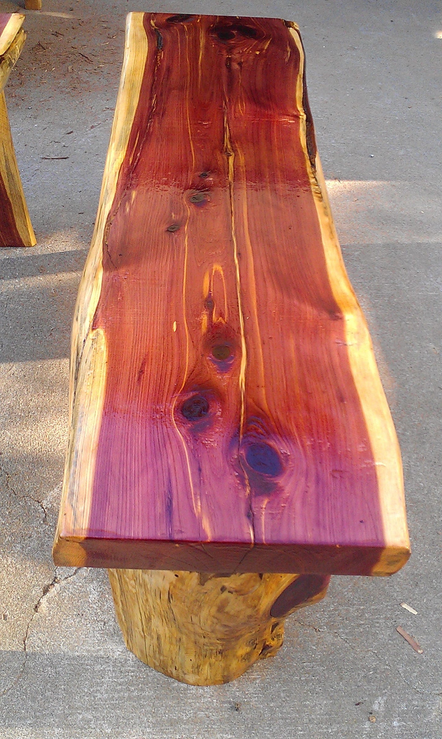 Cedar Bench with Live Edge