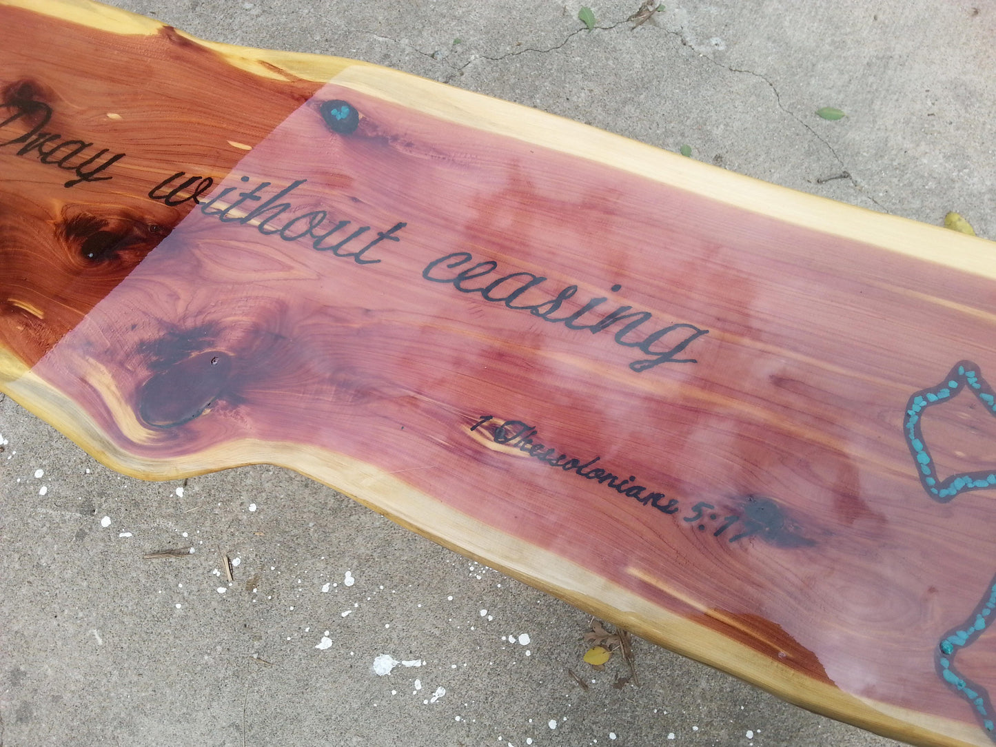 Prayer Bench with Turquoise Inlay