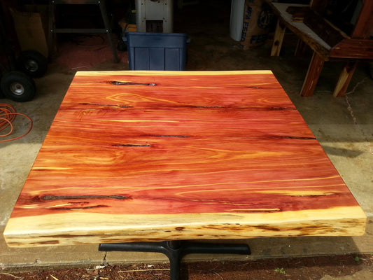 Small Rustic Live Edge Cedar Table Tops