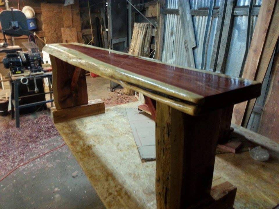Cedar Bench with Live Edge