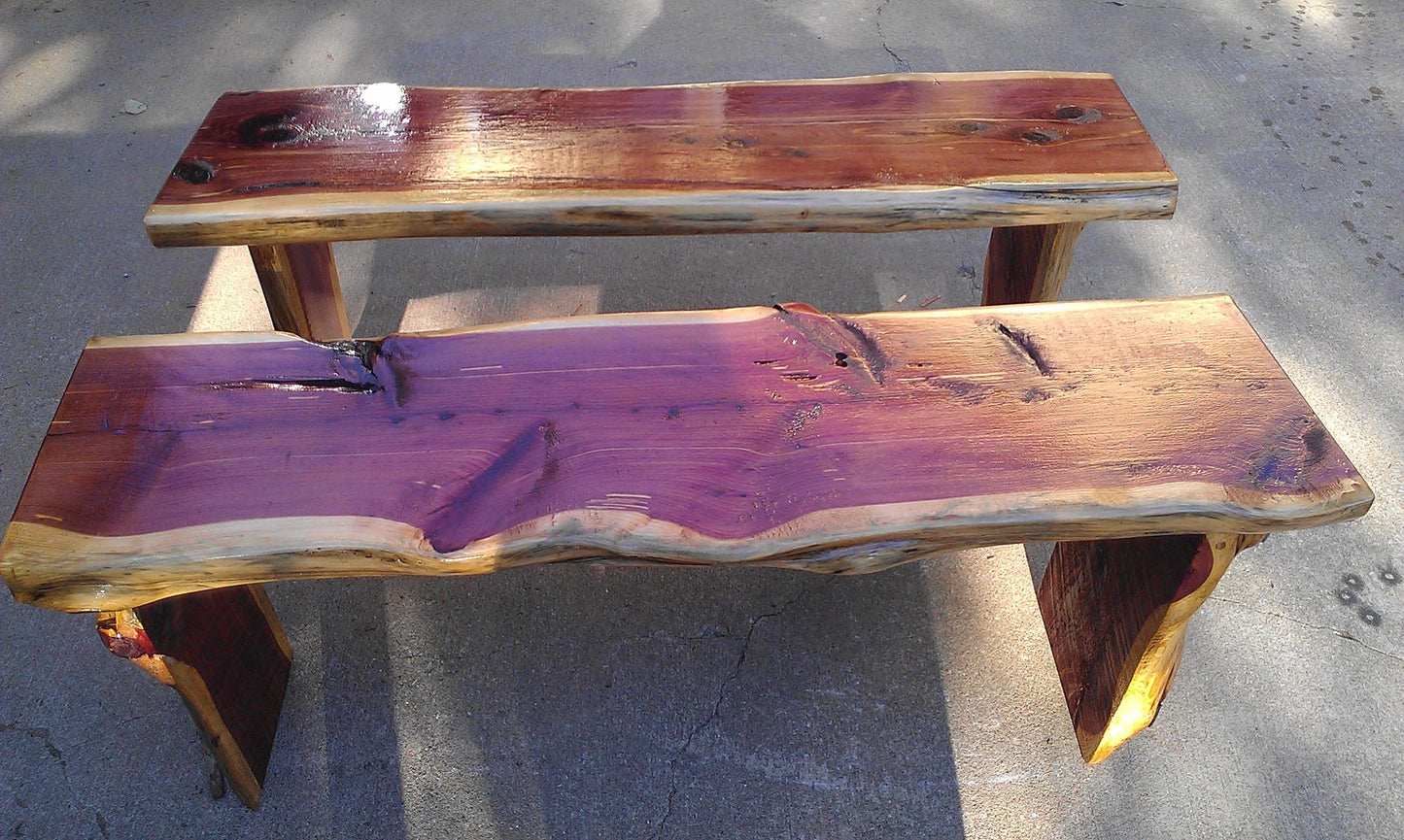 Cedar Bench with Live Edge