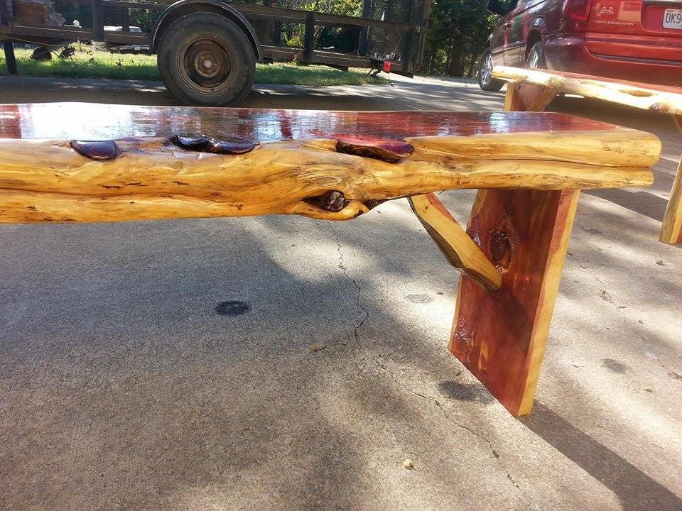 Cedar Bench with Live Edge