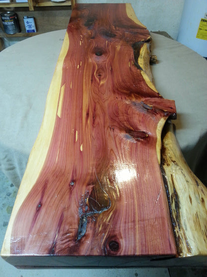 5 Ft Live Edge Cedar Slab