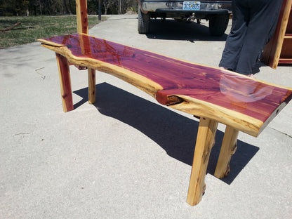 4 foot Live Edge Cedar Coffee Table