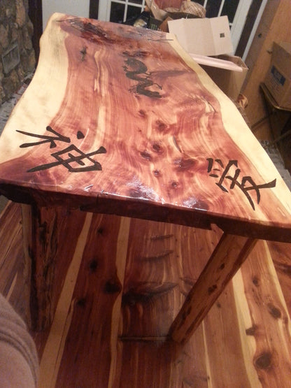 6 foot Live Edge Cedar Coffee Table
