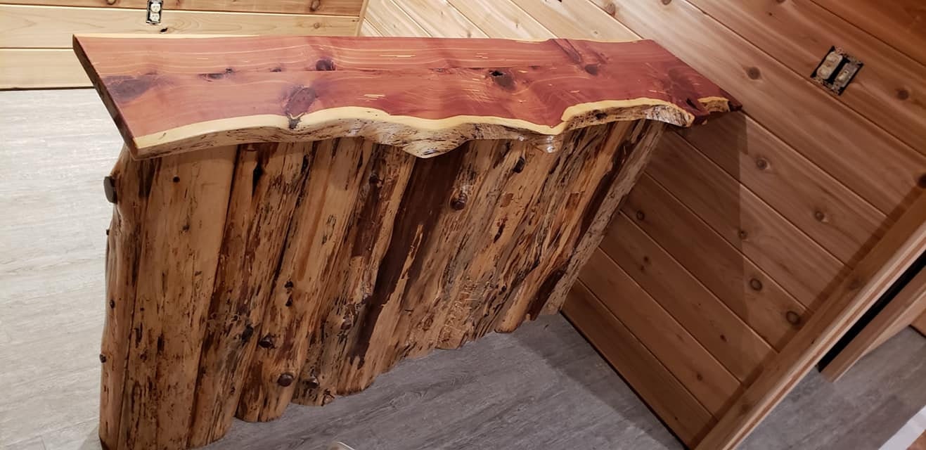 Bar top Live Edge Epoxy Bar top cedar BEST PRICES ! Many Sizes Available