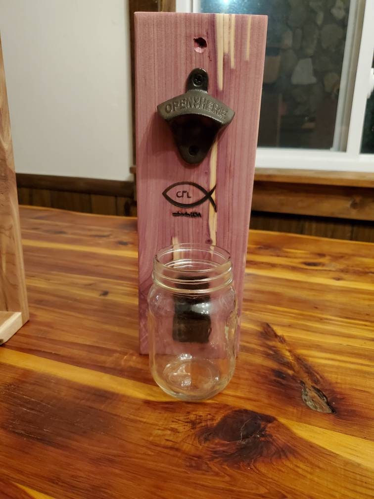 Rustic Aromatic Cedar Bottle Opener
