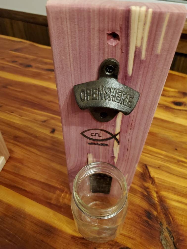 Rustic Aromatic Cedar Bottle Opener