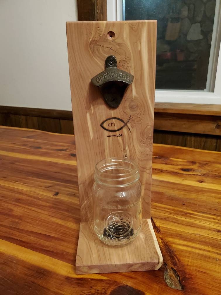 Rustic Aromatic Cedar Bottle Opener