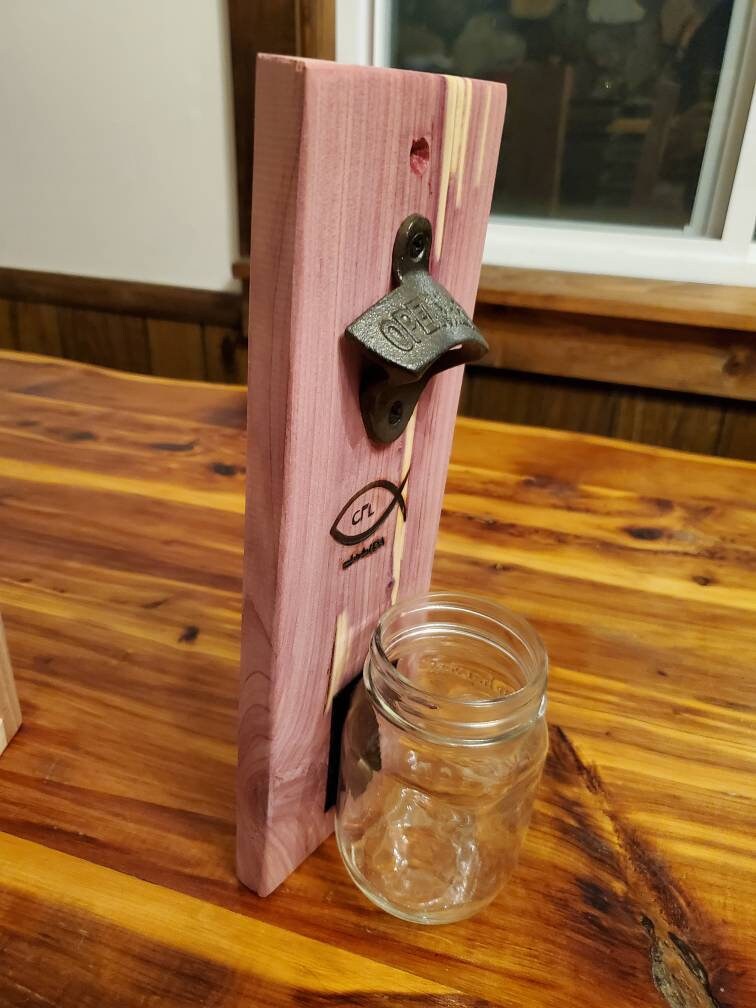 Rustic Aromatic Cedar Bottle Opener