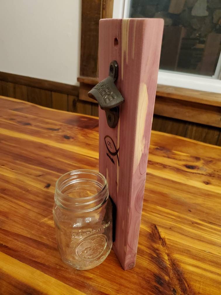 Rustic Aromatic Cedar Bottle Opener