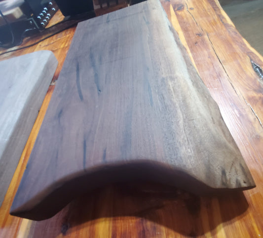 Footed & Curved End Black Walnut Cutting Board / Serving Tray / Charcuterie Board