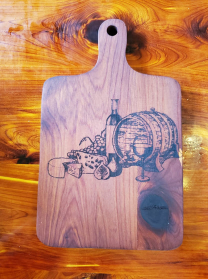 Eastern Red Cedar Cutting Board - Wine Barrel