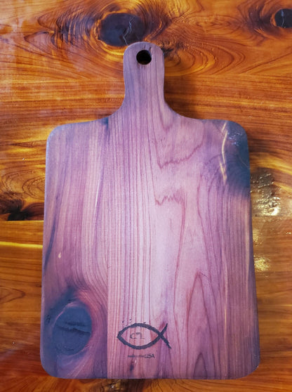 Eastern Red Cedar Cutting Board - Wine Barrel