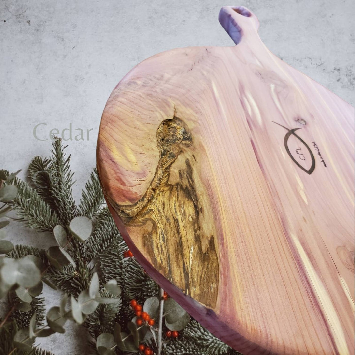 Cedar Charcuterie Board- Round