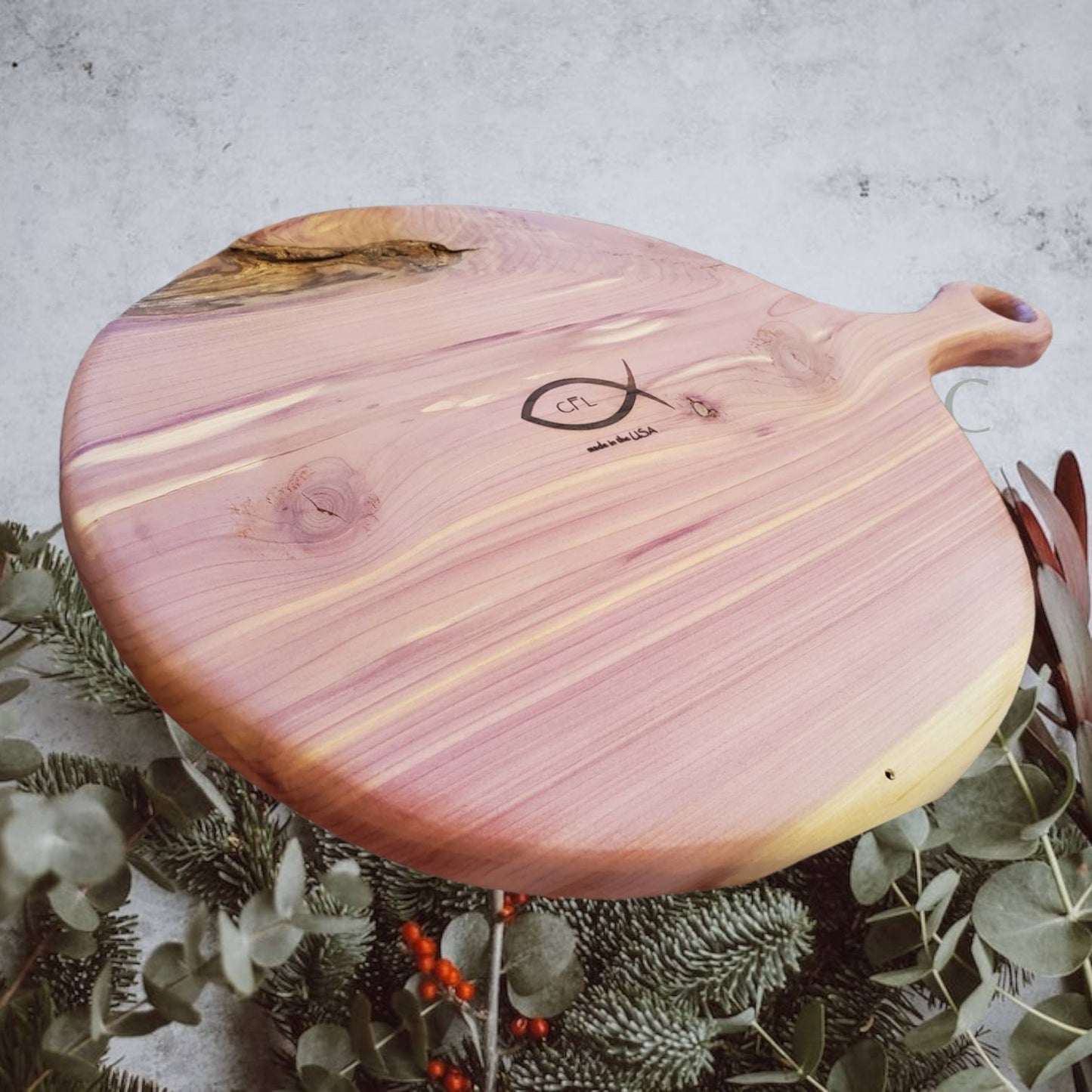 Cedar Charcuterie Board- Round