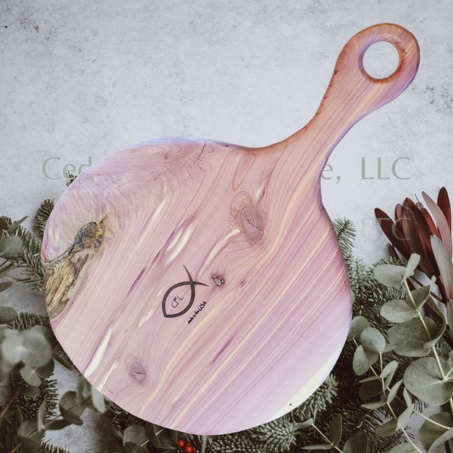 Cedar Charcuterie Board- Round