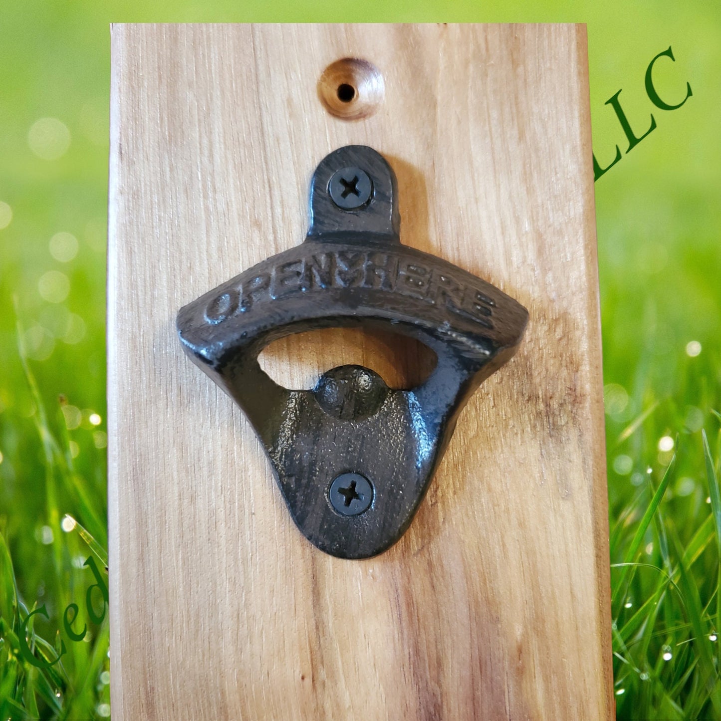 Dad's Bottle Opener - Hickory Wood