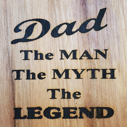 Dad's Bottle Opener - Hickory Wood